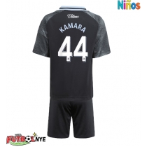 Camiseta Aston Villa Boubacar Kamara #44 Visitante Equipación para niños 2025-26 manga corta (+ pantalones cortos)